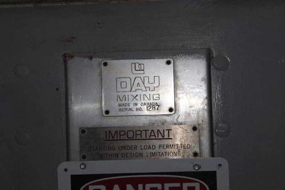 Used 87 CUBIC FOOT CAPACITY DAY MIXING DOUBLE RIBBON MIXER STAINLESS STEEL