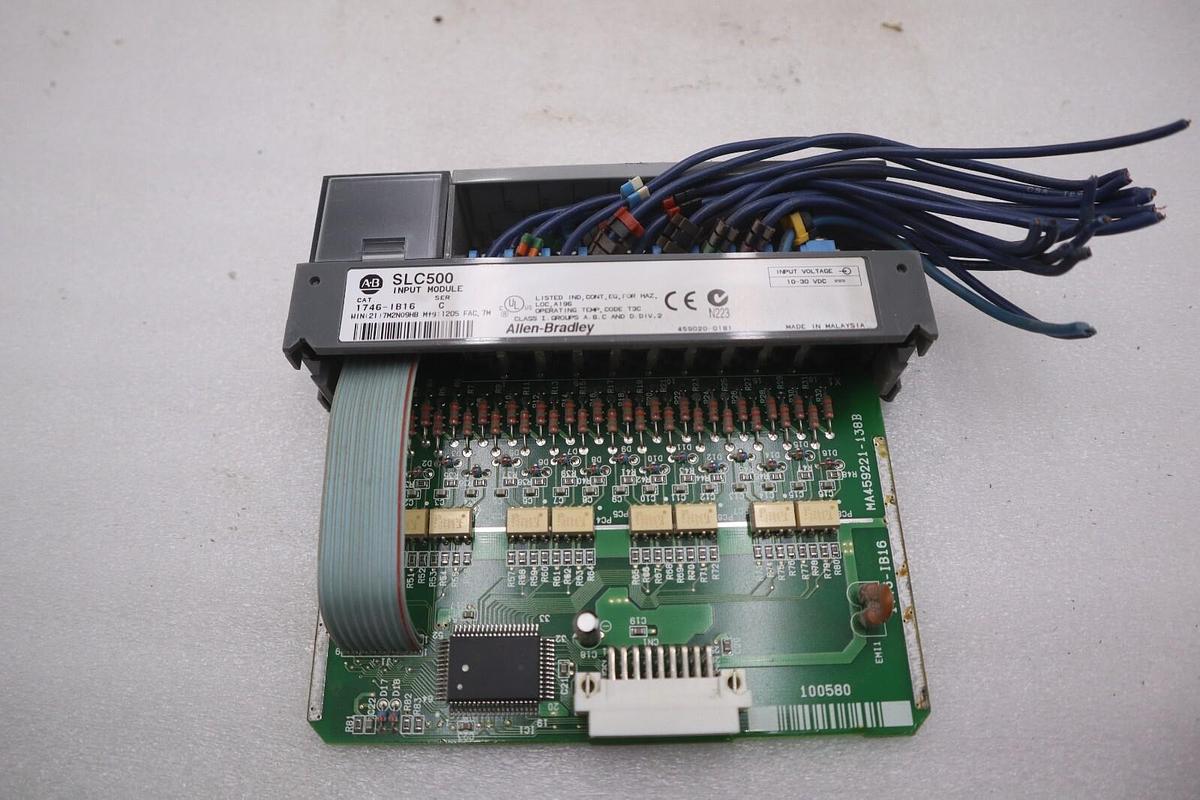 Used ALLEN BRADLEY 1746-IB16 SERIES C SLC 5000 INPUT MODULE STOCK #K-3714