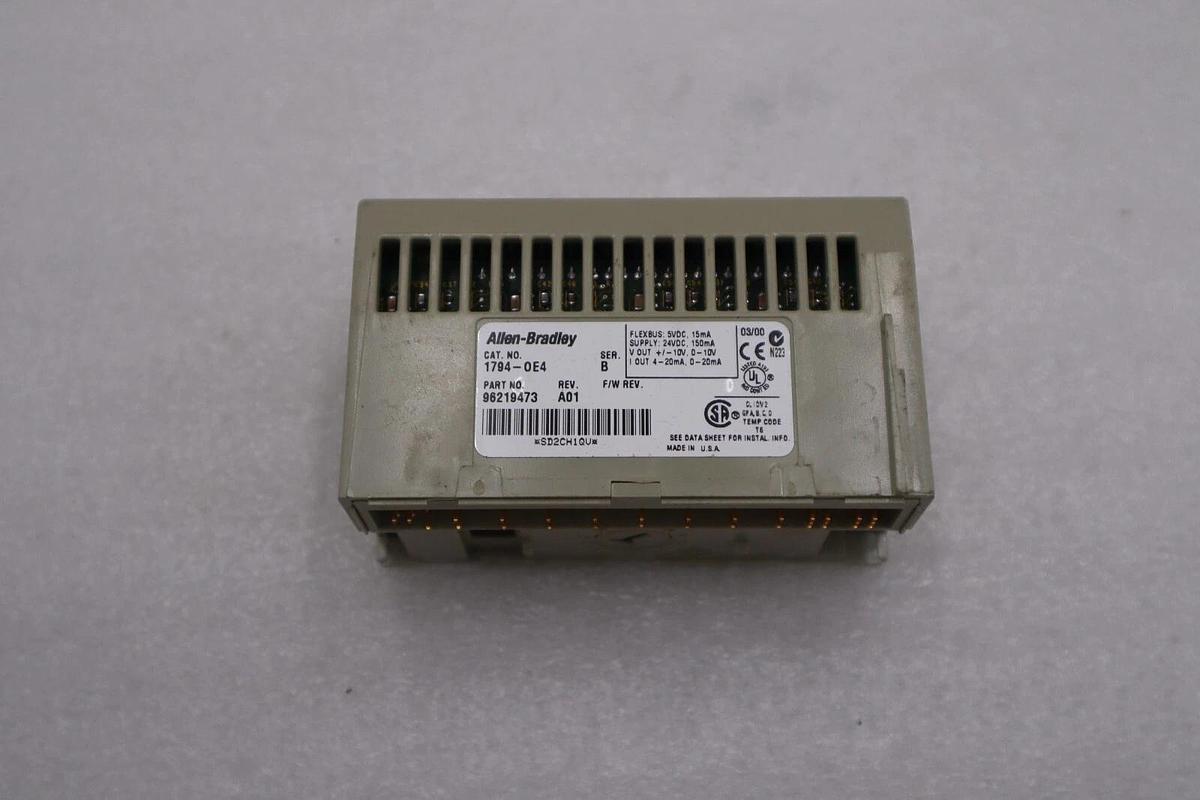 Used Allen-Bradley 1794-0E4/ 1794-OE4 Ser.B Analog Output Module STOCK H127A