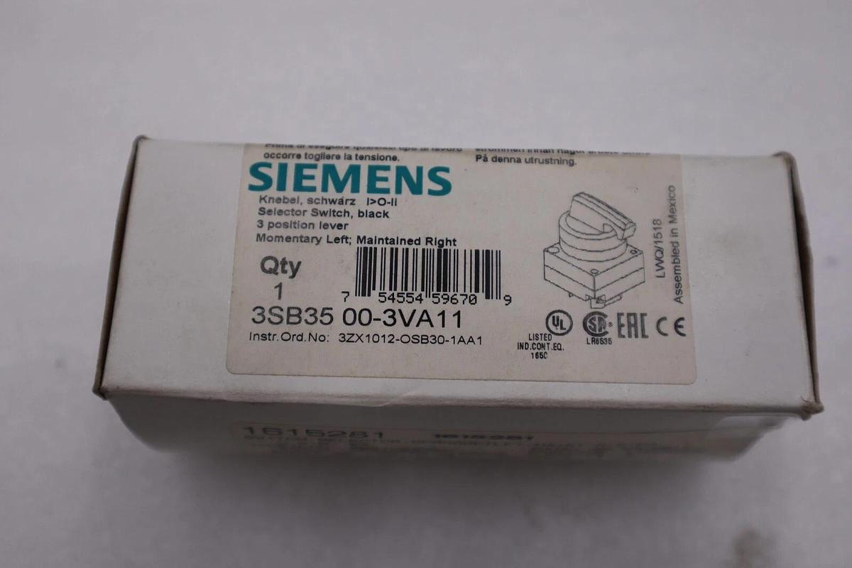 Used NEW Siemens 3SB35 00-3VA11 HEAVY DUTY SELECTOR SWITCH LONG HANDLE STK H414A