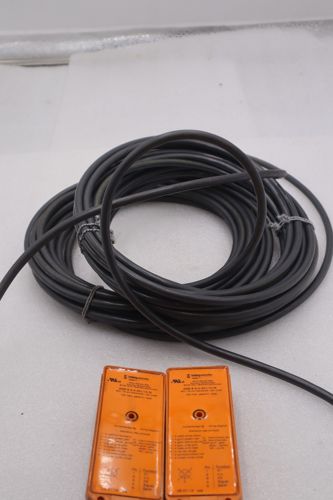 Used LUMBERG AUTOMATION ASB 8 5-4-331/10M ACTUATOR SENSOR DISTRIBUTOR #1009A