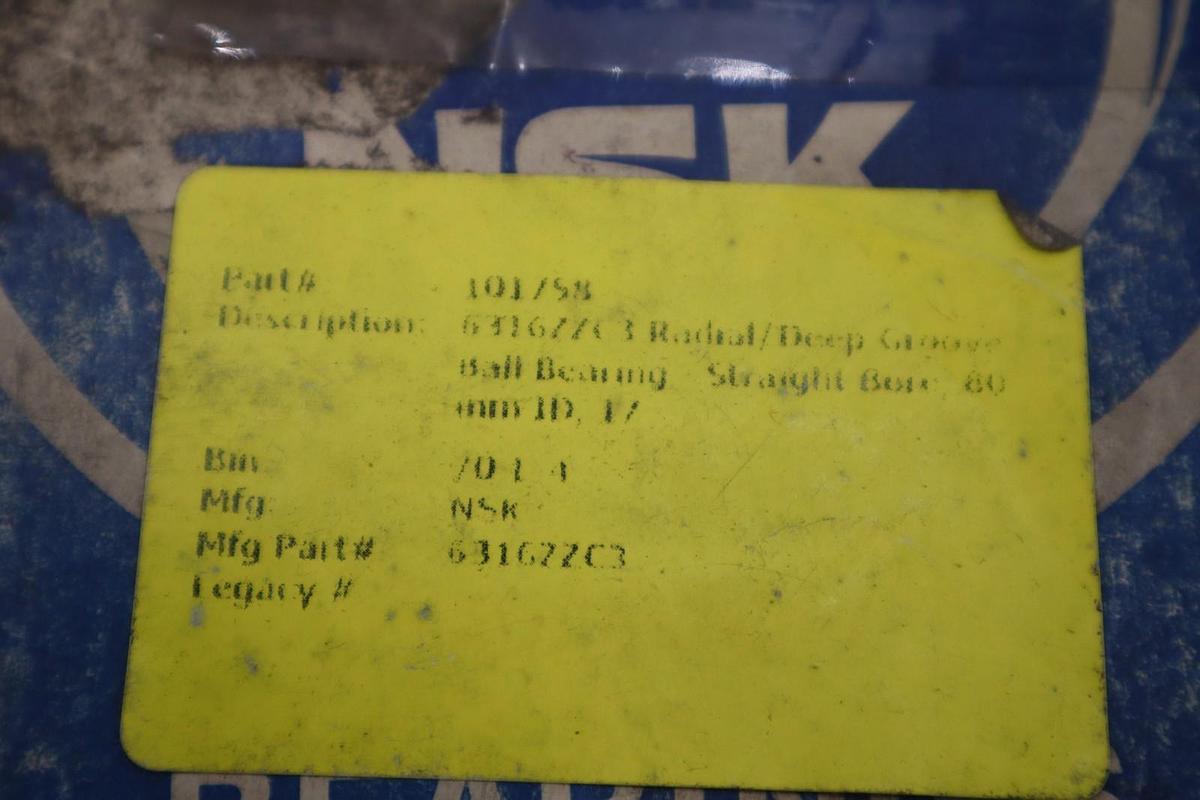 Used NSK 6316ZZC3E Groove Ball Bearing NEW OPEN BOX STOCK K2086CC