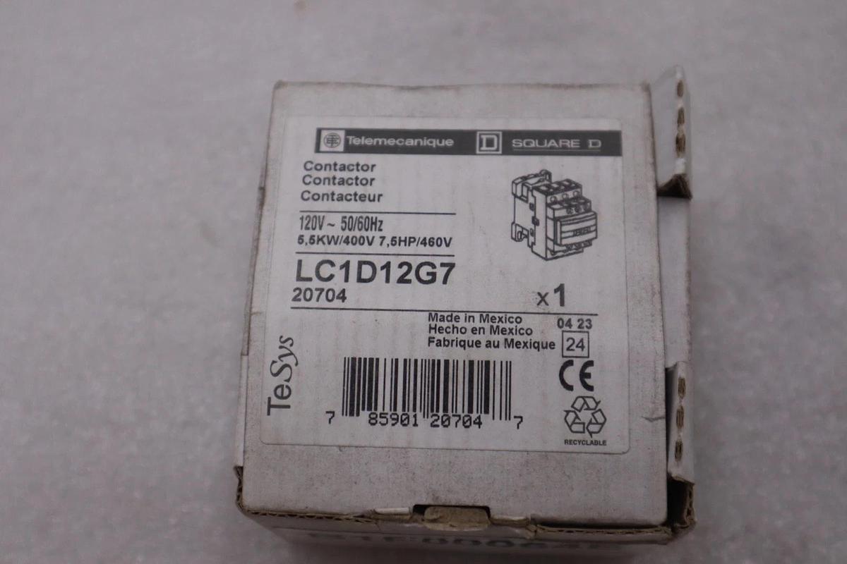 SQUARE D LC1D12G7 SCHNEIDER CONTACTOR STOCK #K-1954A