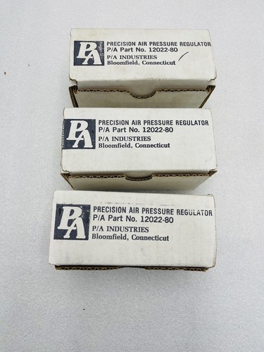 Used NEW P/A INDUSTRIES PNEUMATIC PRESSURE REGULATOR 12022-80 - LOT OF 3 STK 2326