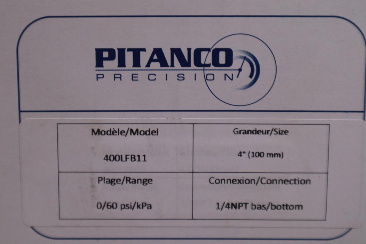 PITANCO 400LFB11 4" 1/4 NPT 0/60 PSI - STOCK GF1076