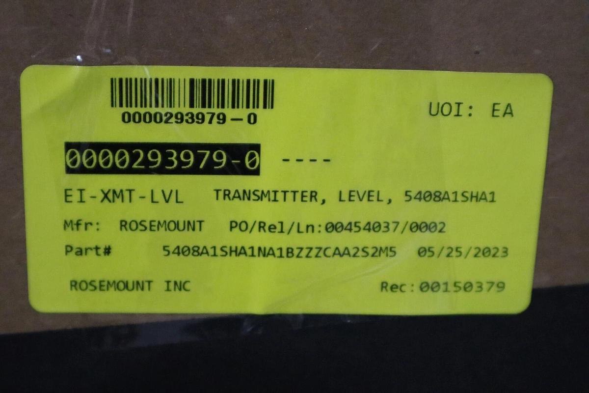 EMERSON 5408A1SHA1NA1BZZZCAA2S2M5 ROSEMOUNT TRANSMITTER NEW IN BOX STOCK G332