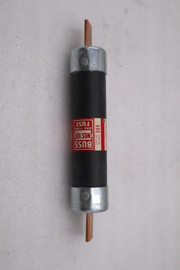 LOT OF 4 - Bussmann BUSS NOS-100/ NOS100Class H One-Time Cartridge Fuse - 4941A