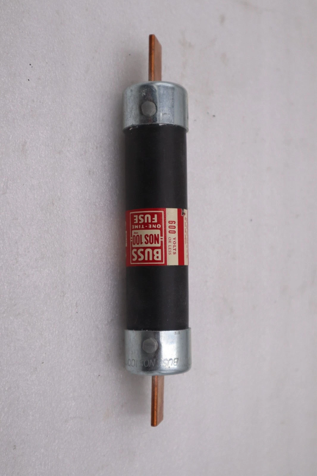 LOT OF 4 - Bussmann BUSS NOS-100/ NOS100Class H One-Time Cartridge Fuse - 4941A
