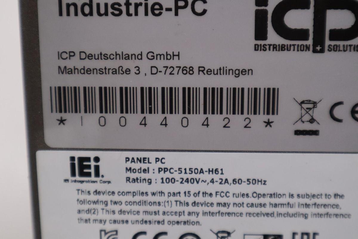 Used IEI INTEGRATION CORP PPC-5150A / PPC-5150A-H61-I5/R-R20 NEW WITH BOX STOCK H796