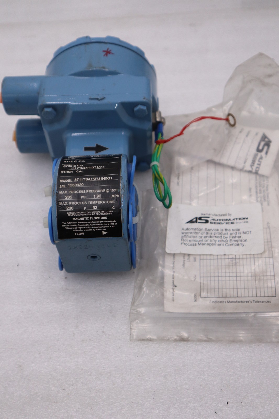 Used ROSEMOUNT 8732E PRESSURE TRANSMITTER 8711TSA15FU1N0G1 MAGNETIC FLOW METER 3129CC