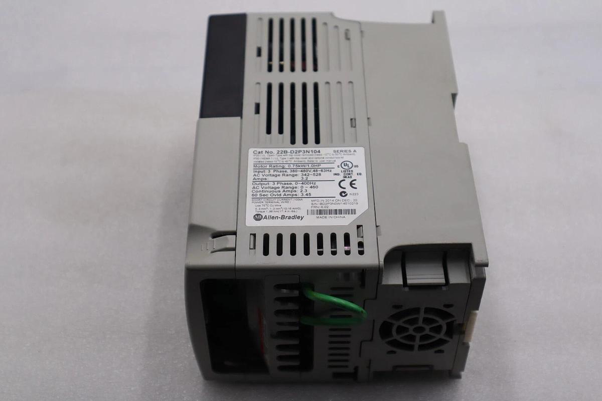 Used ALLEN BRADLEY 22B-D2P3N104 POWERFLEX 40 0.75kW/1.0HP SER A STOCK #1895
