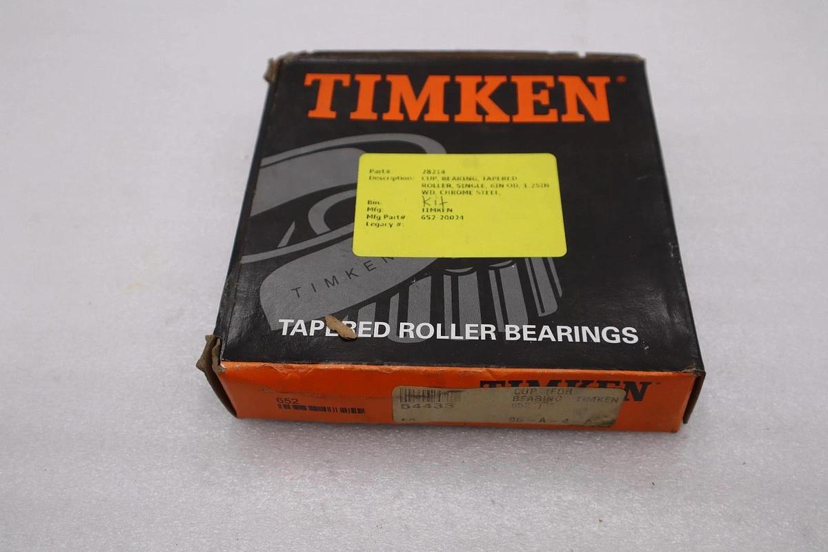 Used NEW TIMKEN 652 TAPERED ROLLER BEARING CUP STK L248CC