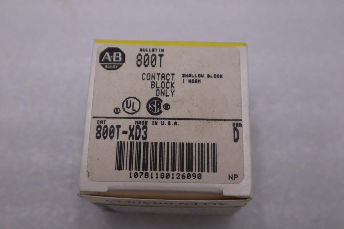 NEW Allen Bradley 800T-XD3 Contact Block 800TXD3 Series D AB STOCK H1489A