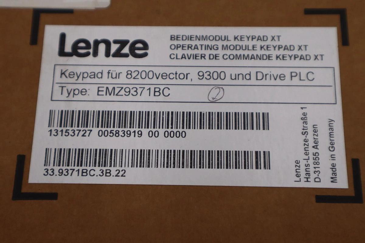 NEW OPEN BOX Lenze Inverter EMZ9371BC Keypad Operating Panel STOCK G558A