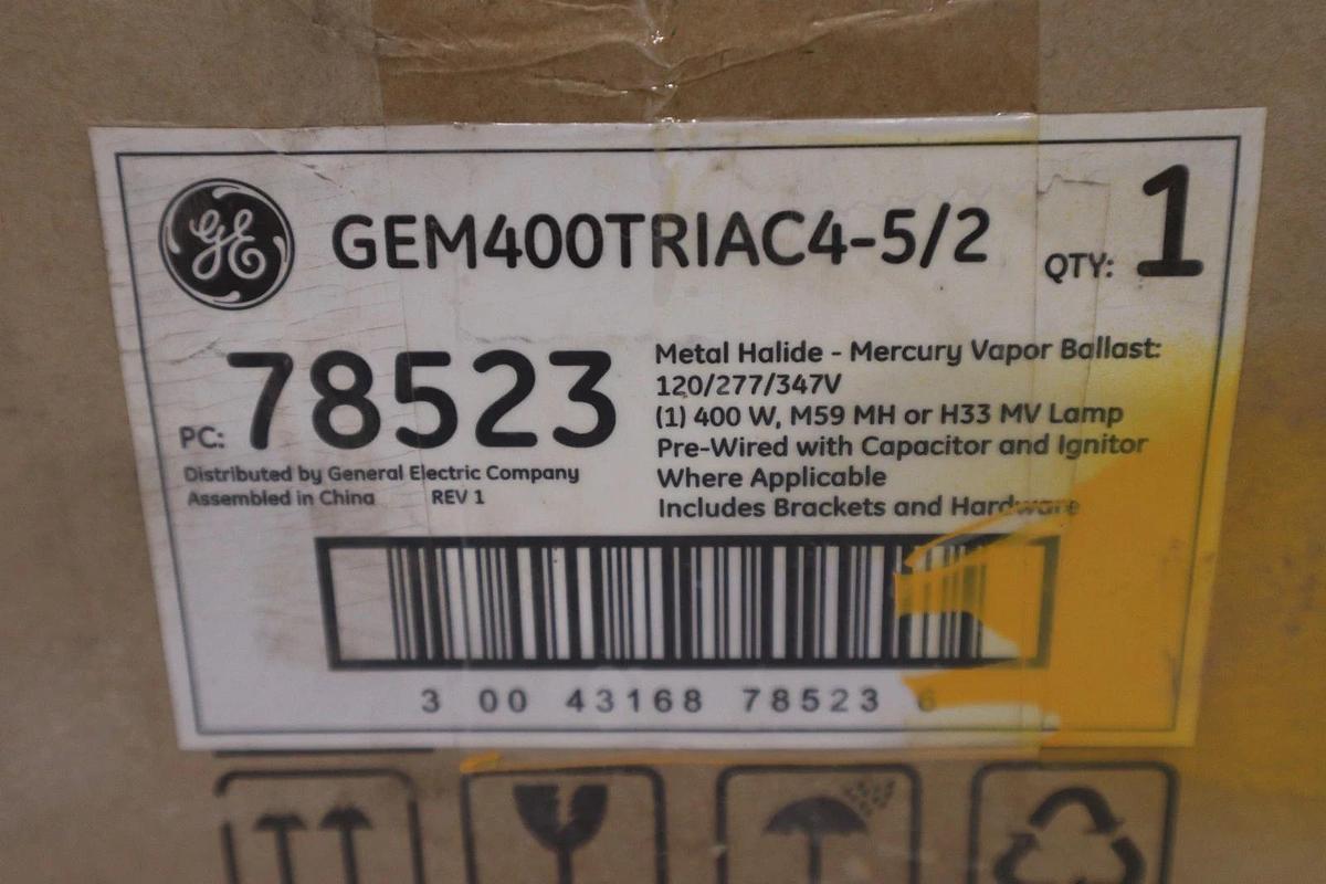 Used New GE 78523 Metal Halide Ballast Kit GEM400TRIAC4-5/2 STOCK GF1044