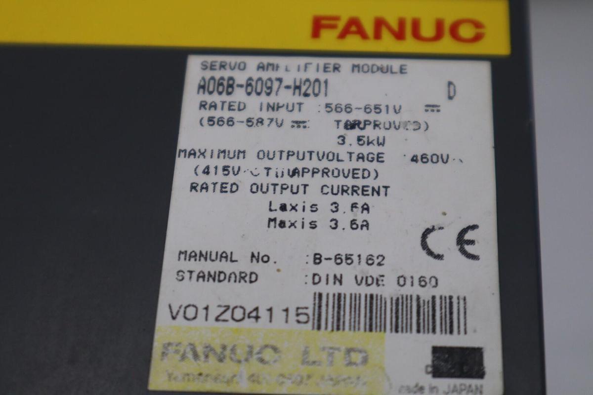 Used FANUC A06B-6097-H201 SERVO AMPLIFIER STOCK 110B