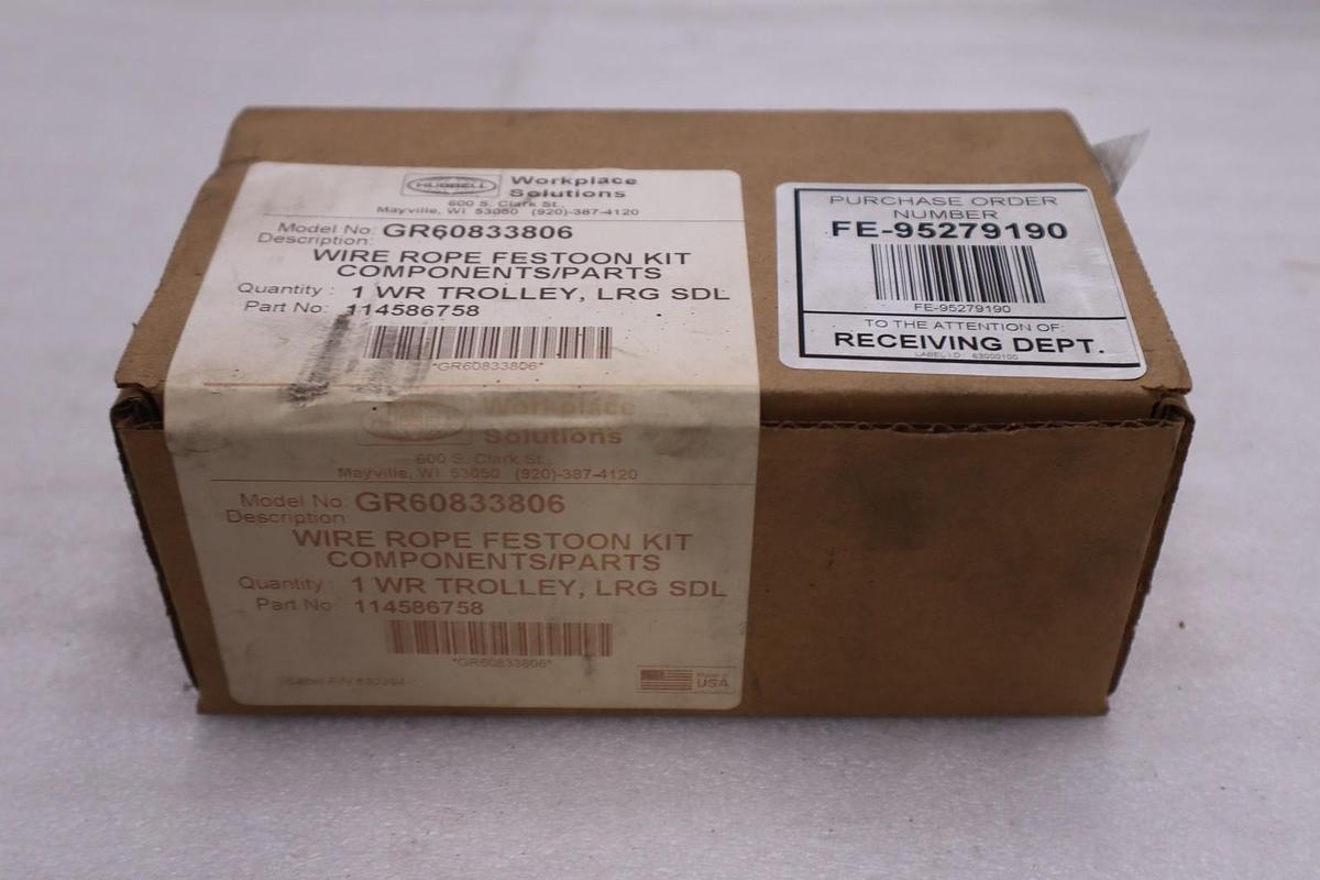 NEW HUBBELL WIRE ROPE FESTOON TOW CLAMP KIT GR60833806 STK 5660CC