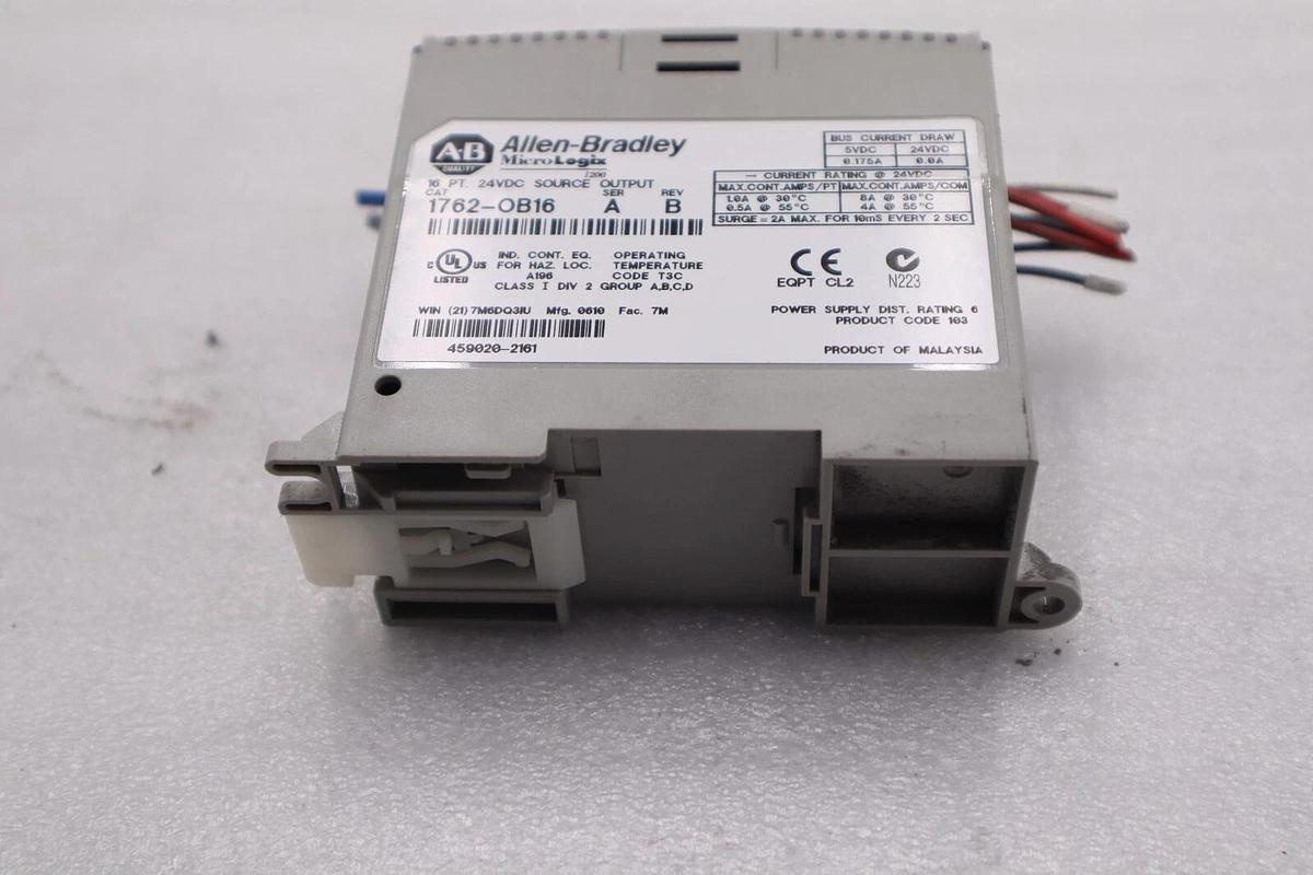 Used Allen Bradley 1762-OB16 OUTPUT MODULE MICROLOGIX 1200 STOCK L-494C