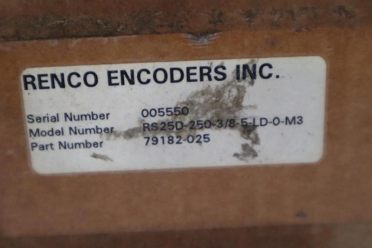 RENCO ROTARY ENCODER RS25D-250 NEW UNIT STOCK H-1031