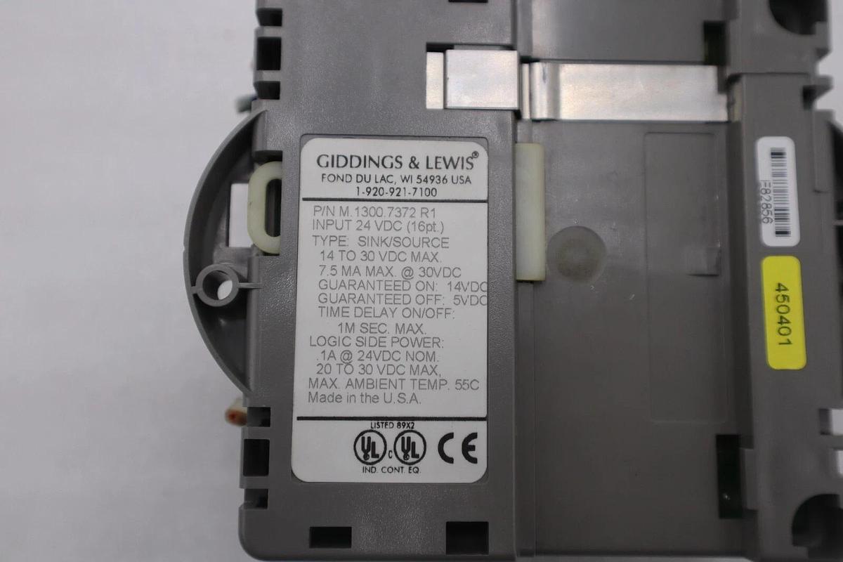 Used GIDDINGS & LEWIS M.1300.7372 R1 Input Module 24VDC SINK/SOURCE STOCK 624-D