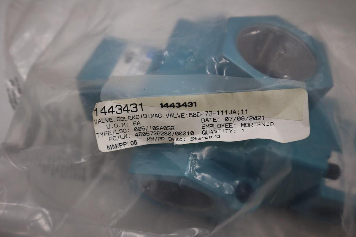 Used Mac 58D-73-111JA Pneumatic Air Valve Pilot NEW NO BOX STOCK H18