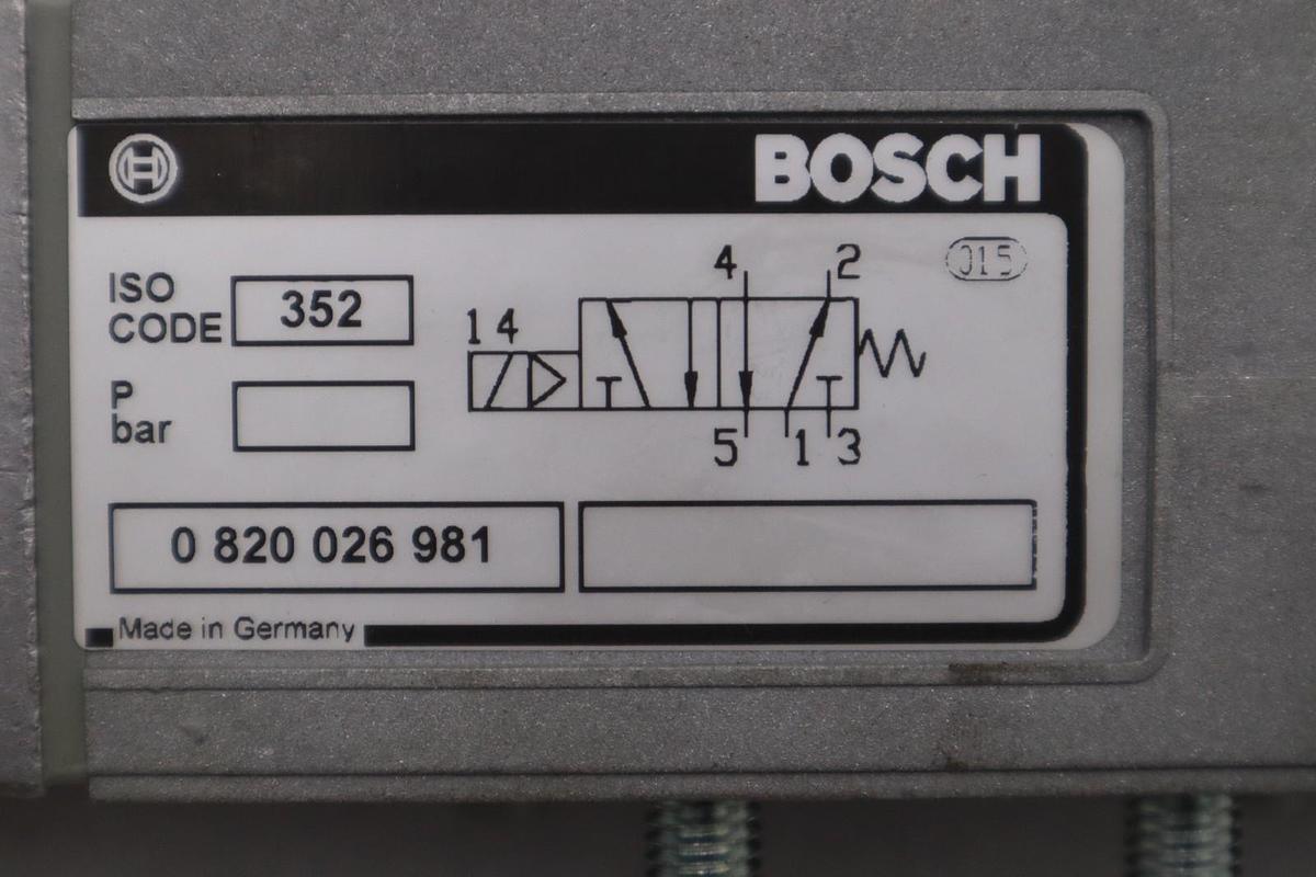 Bosch 0 820 026 981 Rexroth Single Solenoid Valve And Coil - STOCK GF570