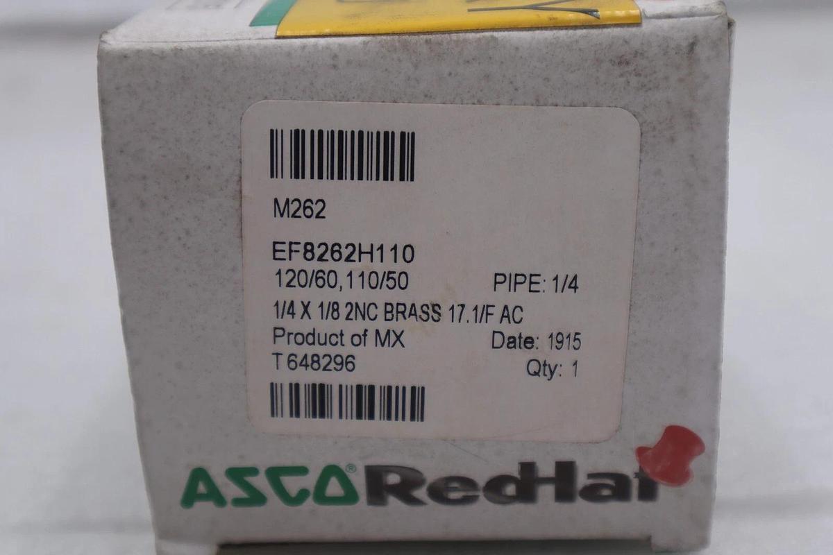 Asco Redhat M262 EF8262H110 120/60, 110/50 1/4 Pipe  #K-2232