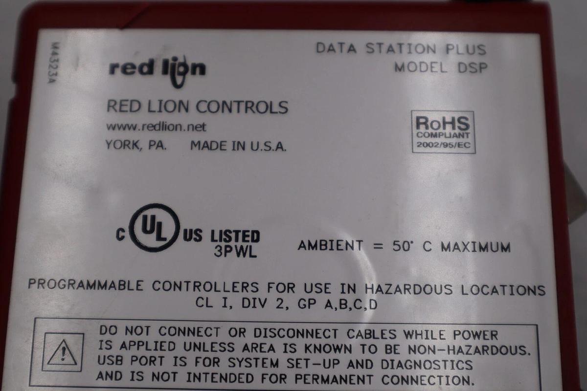 Used RED LION MODEL DSP DSPGT000 DATA STATION PLUS STOCK 5970