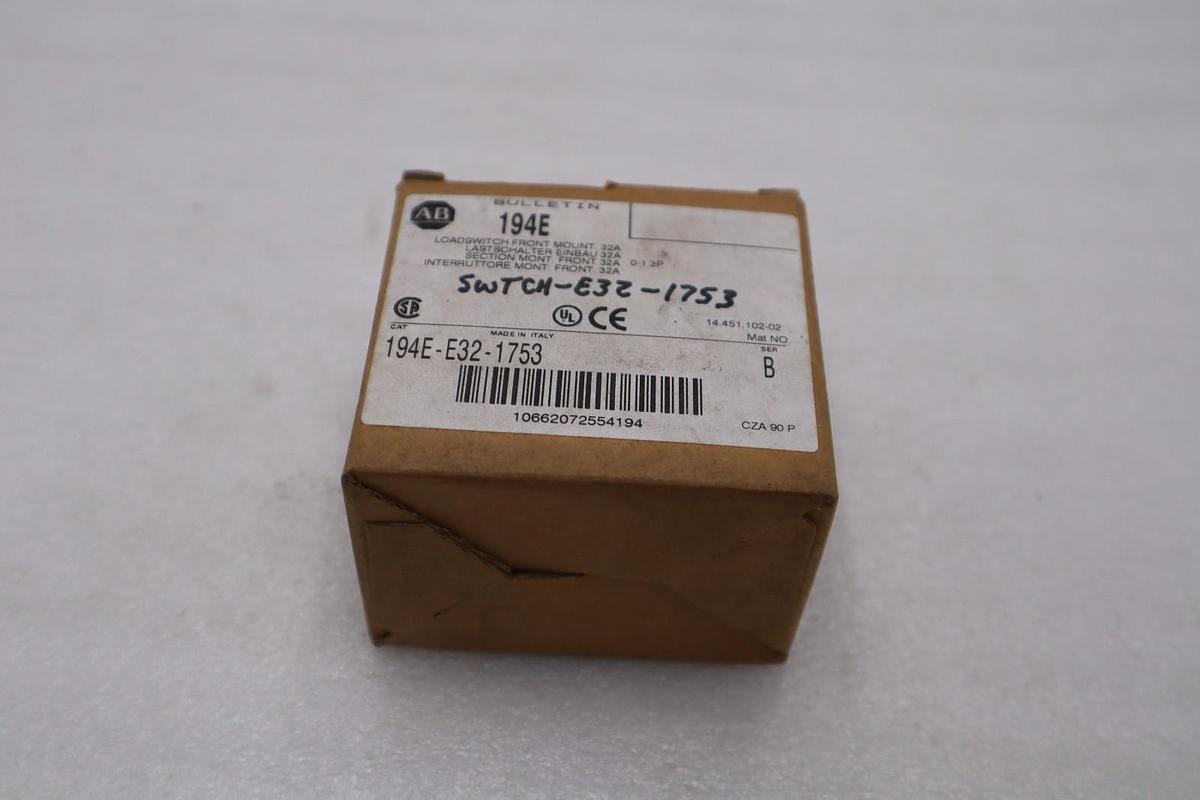 Used NEW OPEN BOX AB 194E-E32-1753 ALLEN BRADLEY LOAD SWITCH STK GF149A