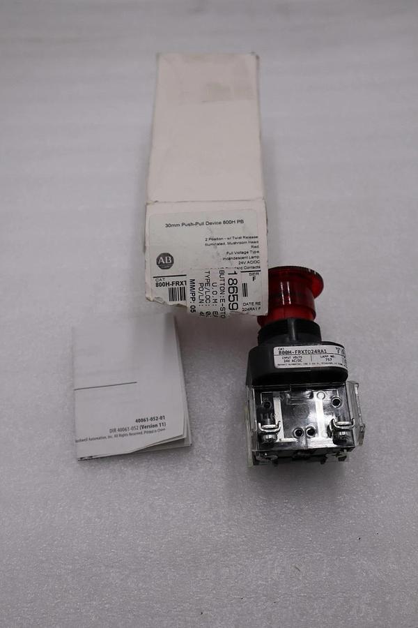 Allen-Bradley 800H-FRXTQ24RA1 Emergency Stop Pushbutton Switch STOCK H864A