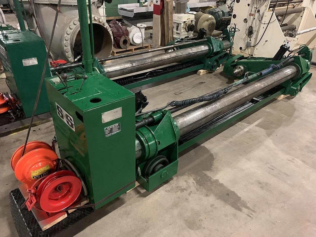 Used 87" S&S SHAFTLESS FLOOR PICK UP UNWIND STANDS 60" DIAMETER (2) AVAILABLE