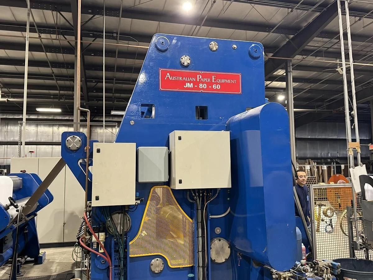 Used 80” WIDE AUSQUIP MODEL JM-80-60 TWO DRUM WINDER - UPDATED HMI