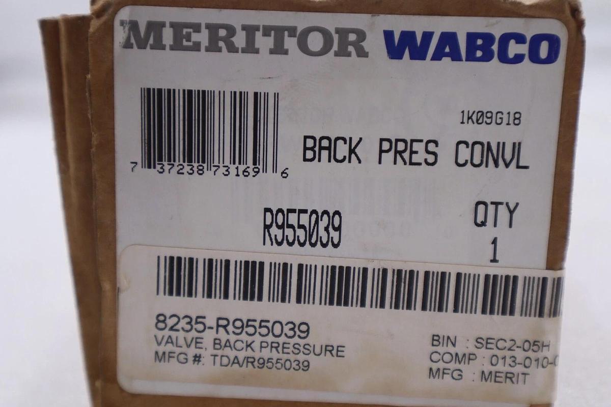 Used Meritor R955039 Back Pressure Valve Part Stock K-1796