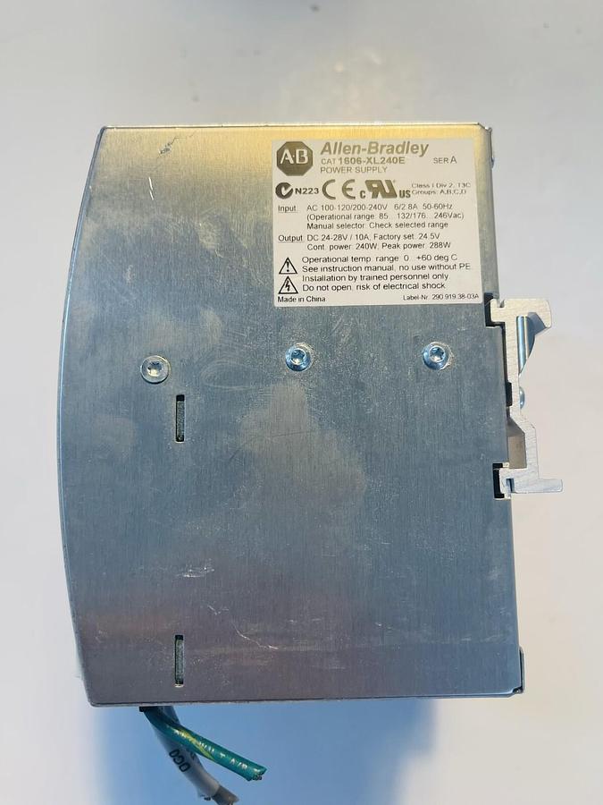 Used Allen-Bradley 1606-XL240E Ser A 1606-XL Power Supply #K-1073