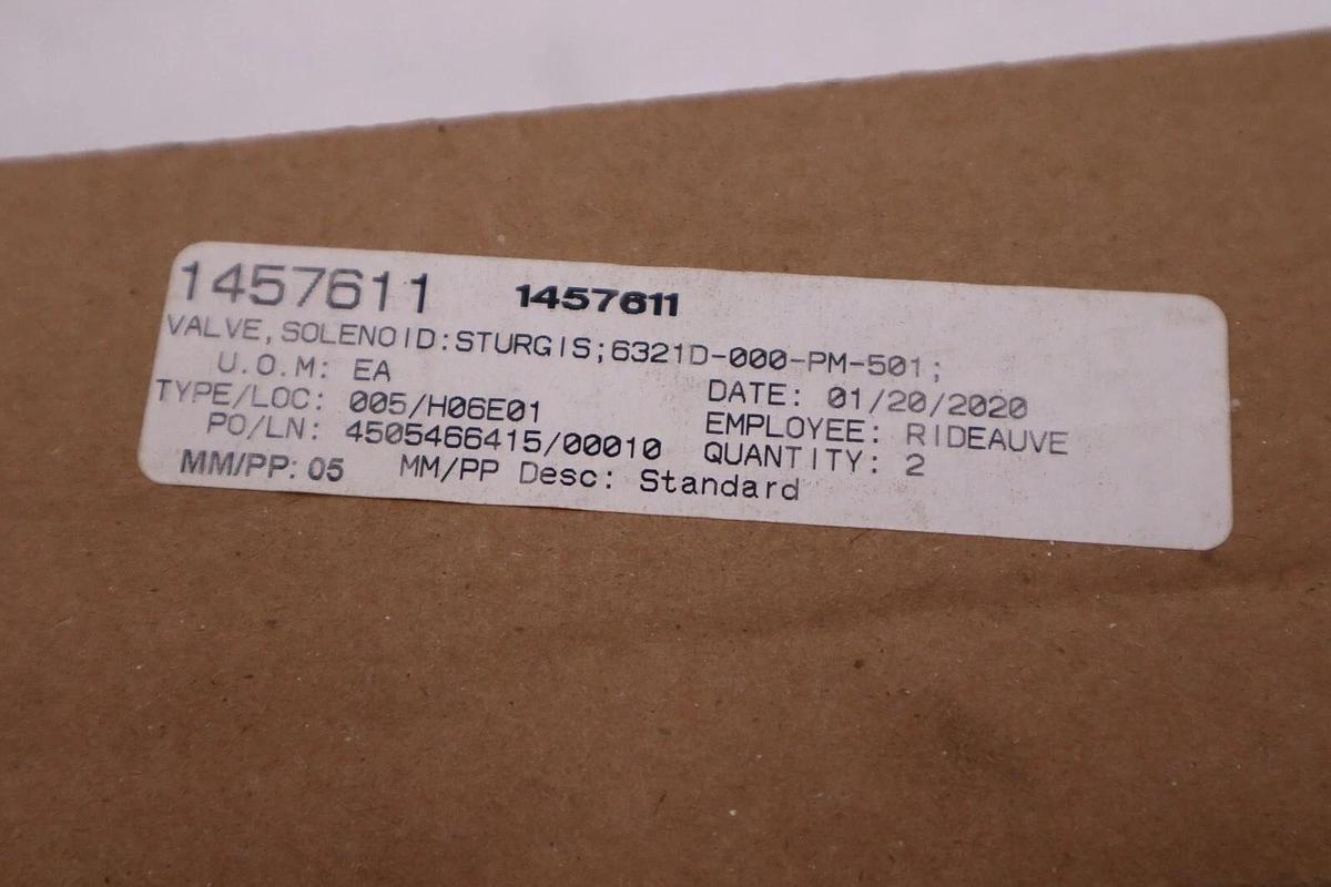 Used NEW MAC Valves Inc. 6321D-000-PM-501DA Solenoid Valve STOCK H1214