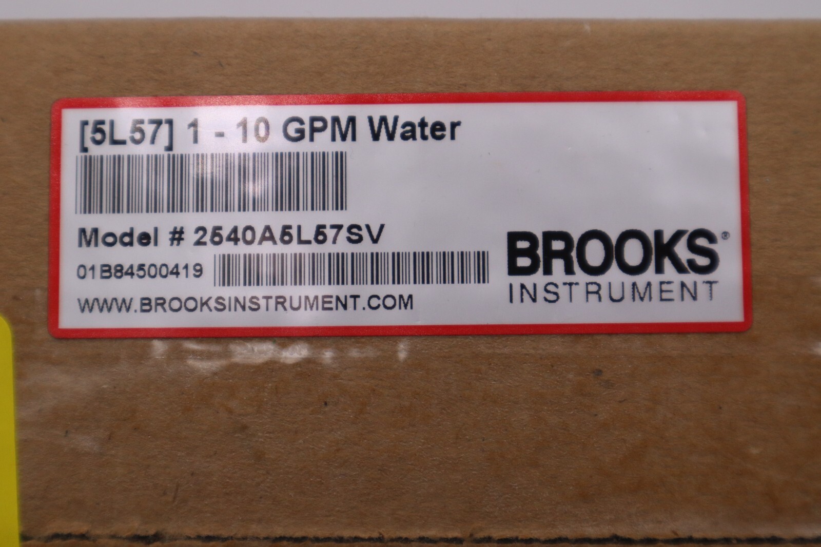 Brooks Instrument Flow Meter 1-10 GPM 2540A5L57SV  1” NEW WITH BOX STOCK G693