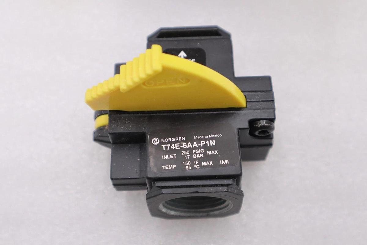 New Norgren T74E-6AA-P1N Lockout Valve 250PSIG STOCK H1143A