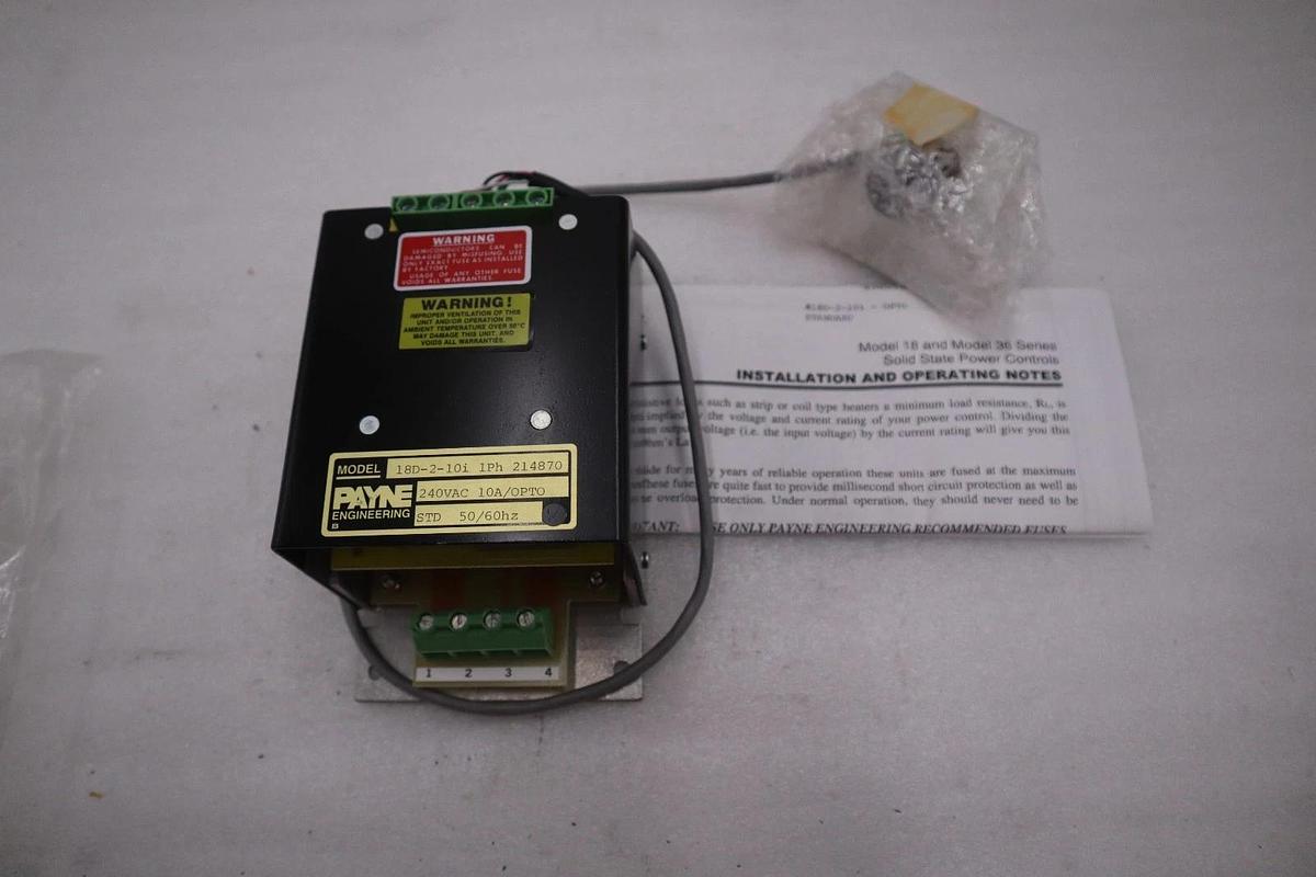 NEW OPEN BOX PAYNE ENGINEERING 18D-2-10I PROCESS CONTROLLER STK 2222A