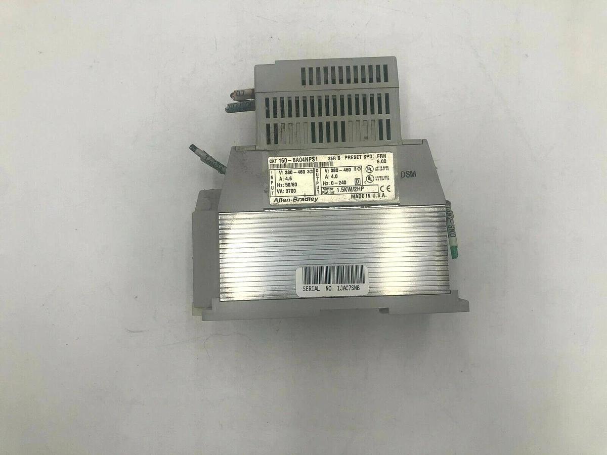 Used ALLEN BRADLEY 160-BA04NPS1 DRIVE SER B 2 HP STOCK 1319