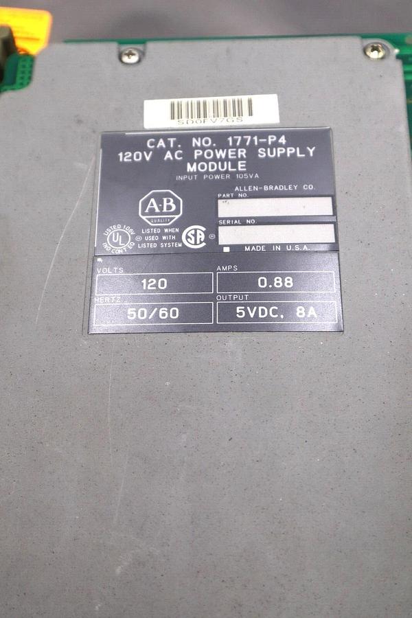 Used ALLEN BRADLEY 1771-P4 120V AC POWER SUPPLY MODULE #K-166A