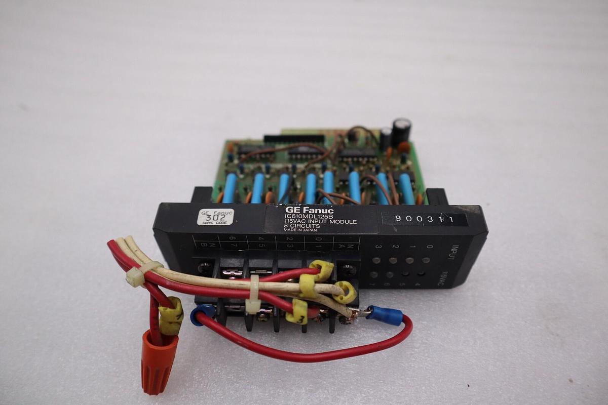 Used GE FANUC IC610MDL125B 115 VAC INPUT MODULE 8 CIRCUITS STOCK L-572C