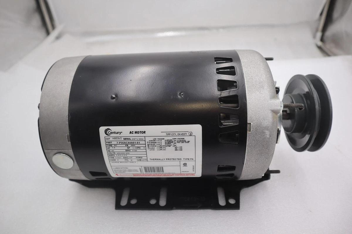 NEW OPEN BOX Century AC MOTOR H853V2 1-1/2 HP3-Phase Frame 56H STOCK 2176-A