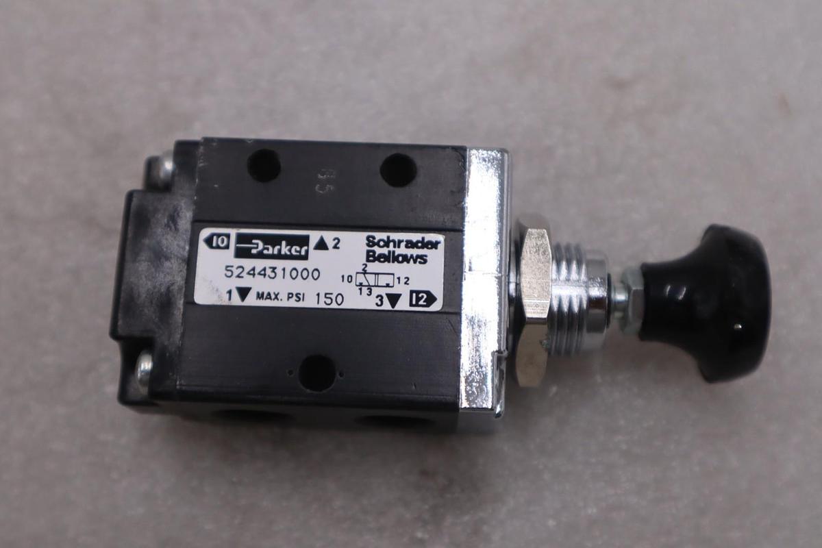 Used PARKER 524431000 MANUAL AIR CONTROL VALVE STOCK #K-1957A