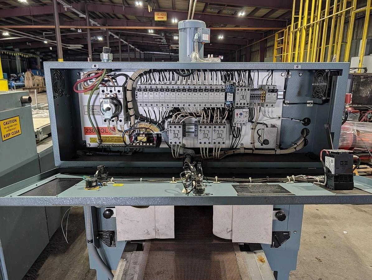 Used SHANKLIN T-71 SHRINK TUNNEL WITH 92"L TEFLON MESH BELT CONVEYOR