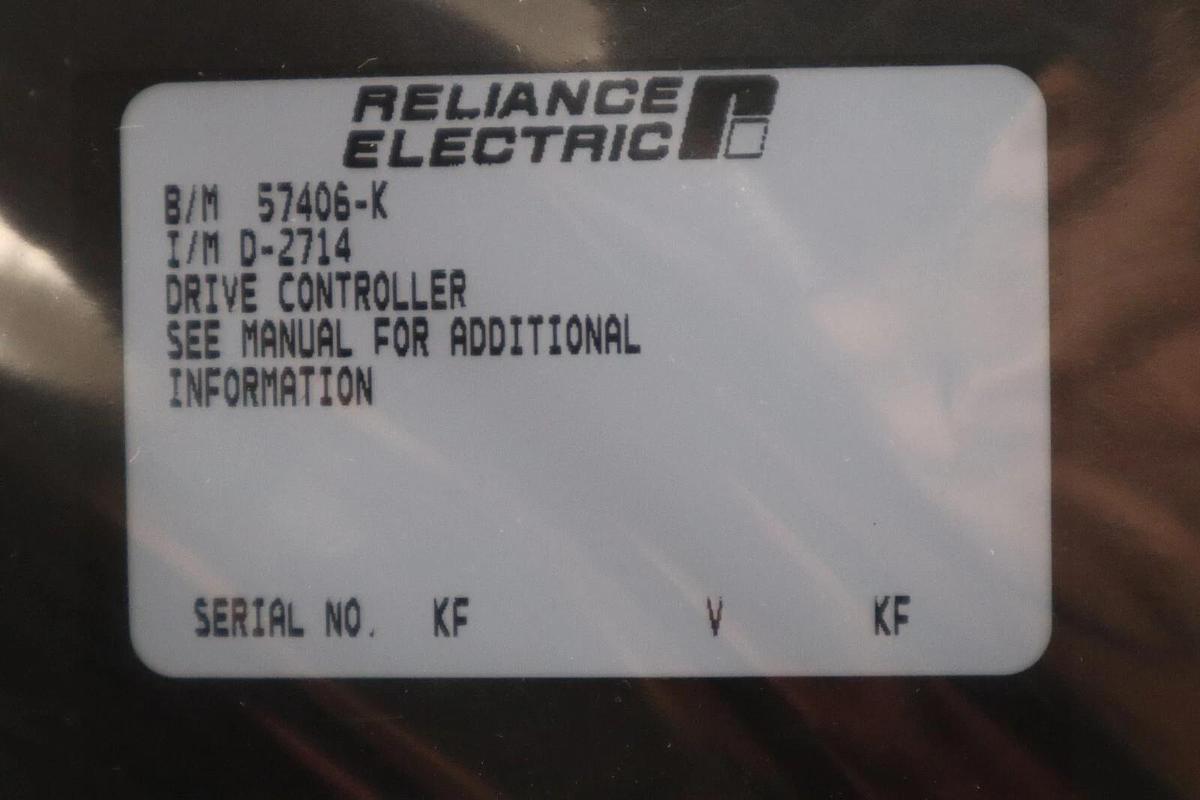 Reliance Electric 57406-K Drive Controller Module D-2714 NEW UNIT STOCK G383