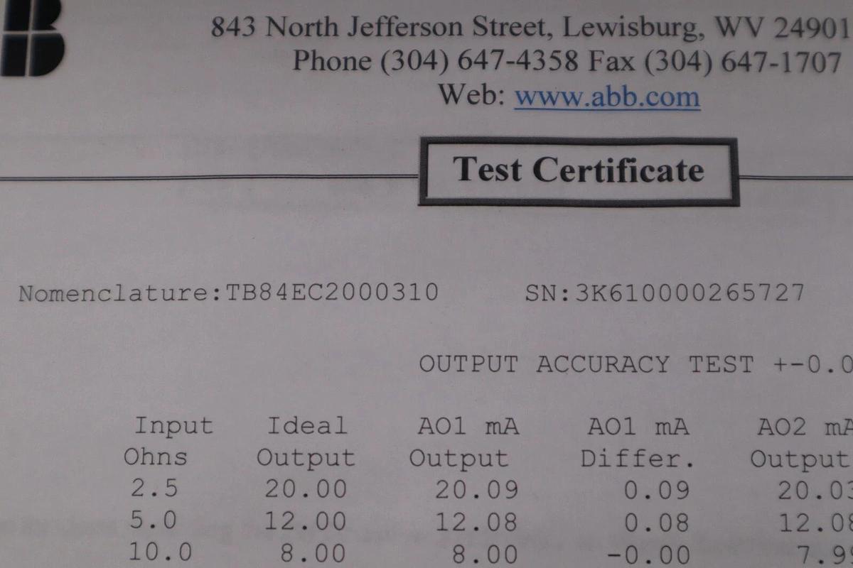 Used ASEA BROWN BOVERI ABB TB84EC2000310 TRANSMITTER NEW IN BOX STOCK G482