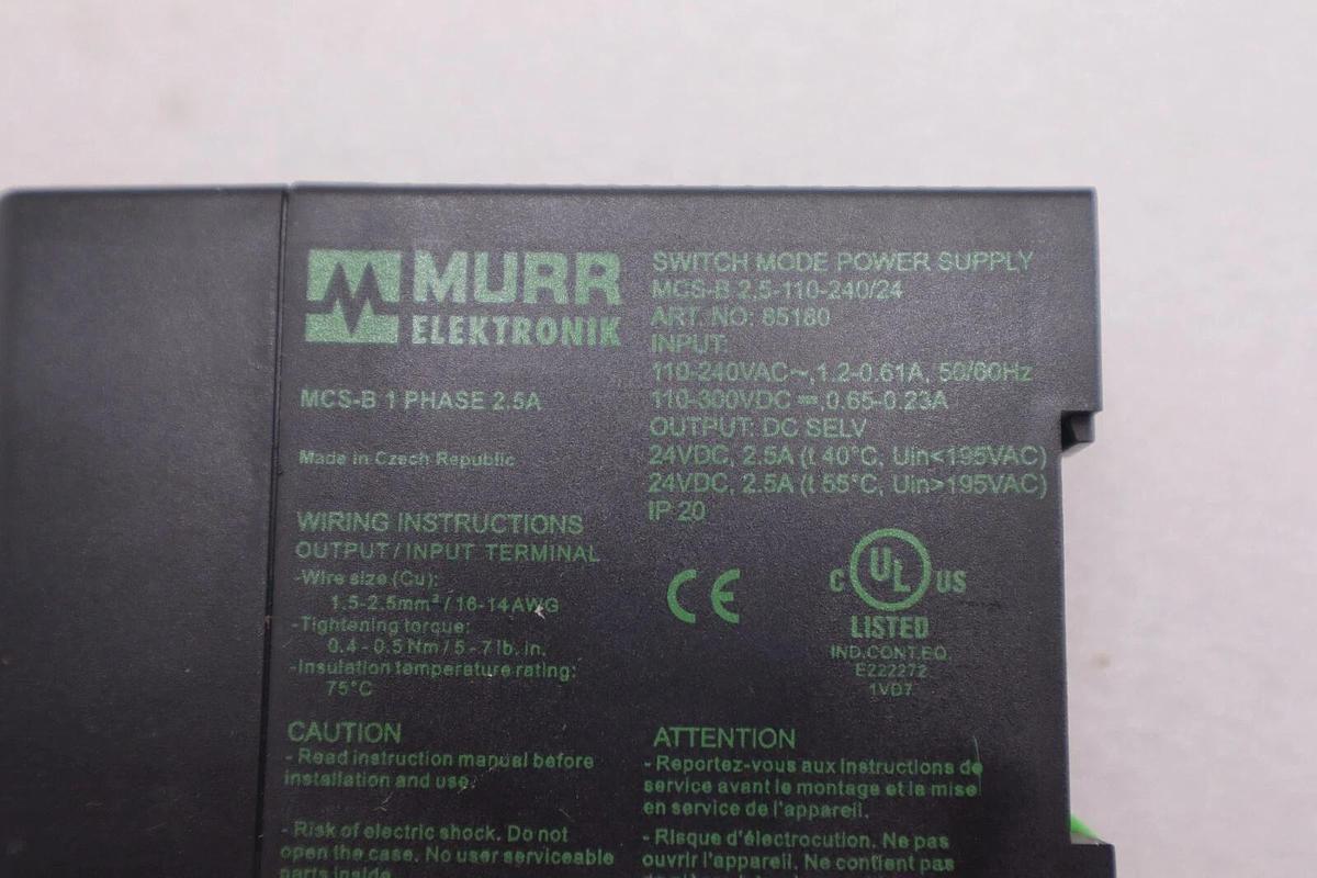 MURR ELEKTRONIK MCS-B-2.5-110-240/24 / MCSB2511024024 NEW STOCK K-1616A