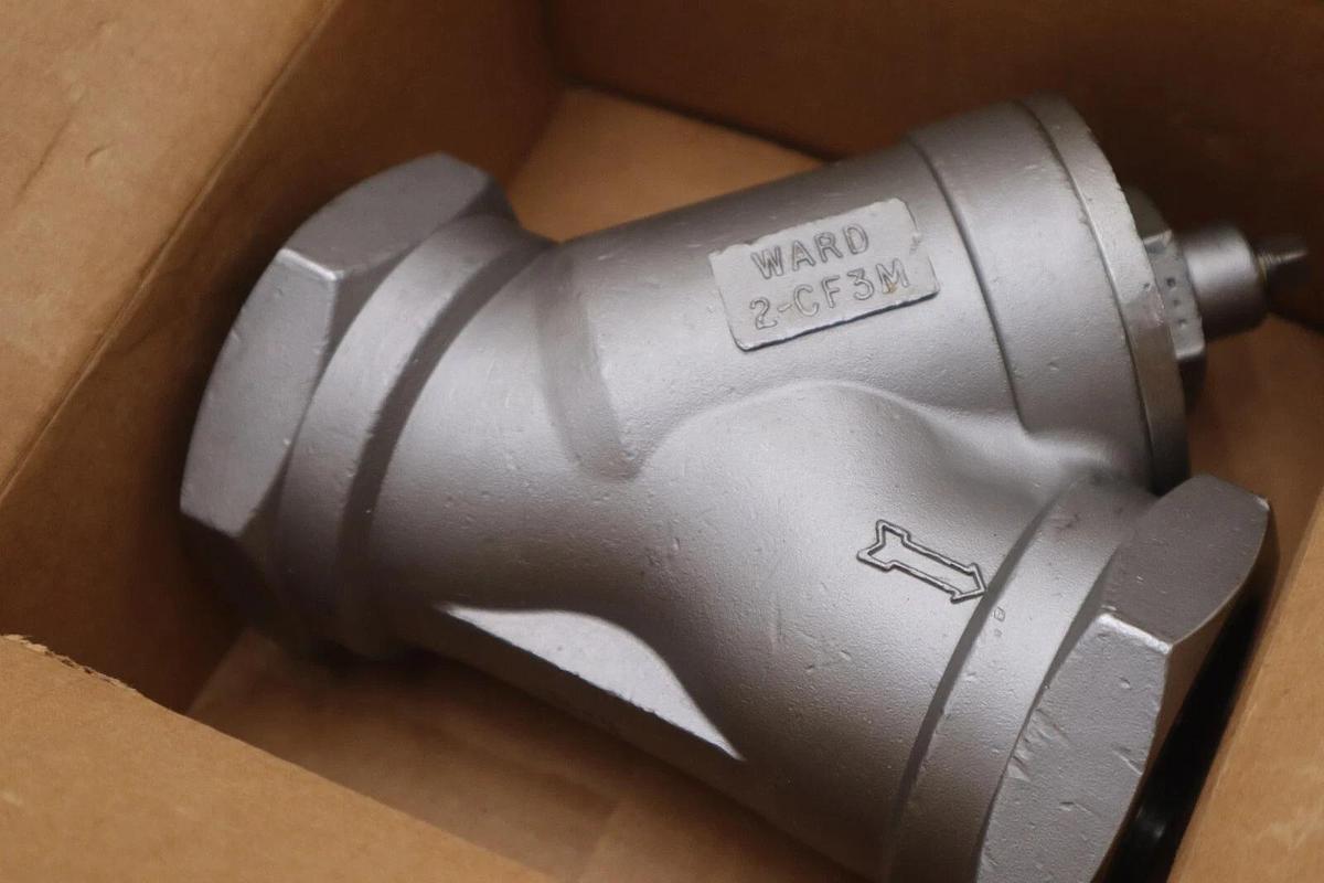 Ward 2-CF3M SS Check Valve With Y-Spring Loaded Teflon Seat 2" STOCK L-014C