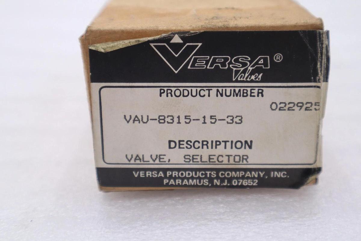 VERSA VALVES VAU-8315-15-33 VALVE SELECTOR #K-2690