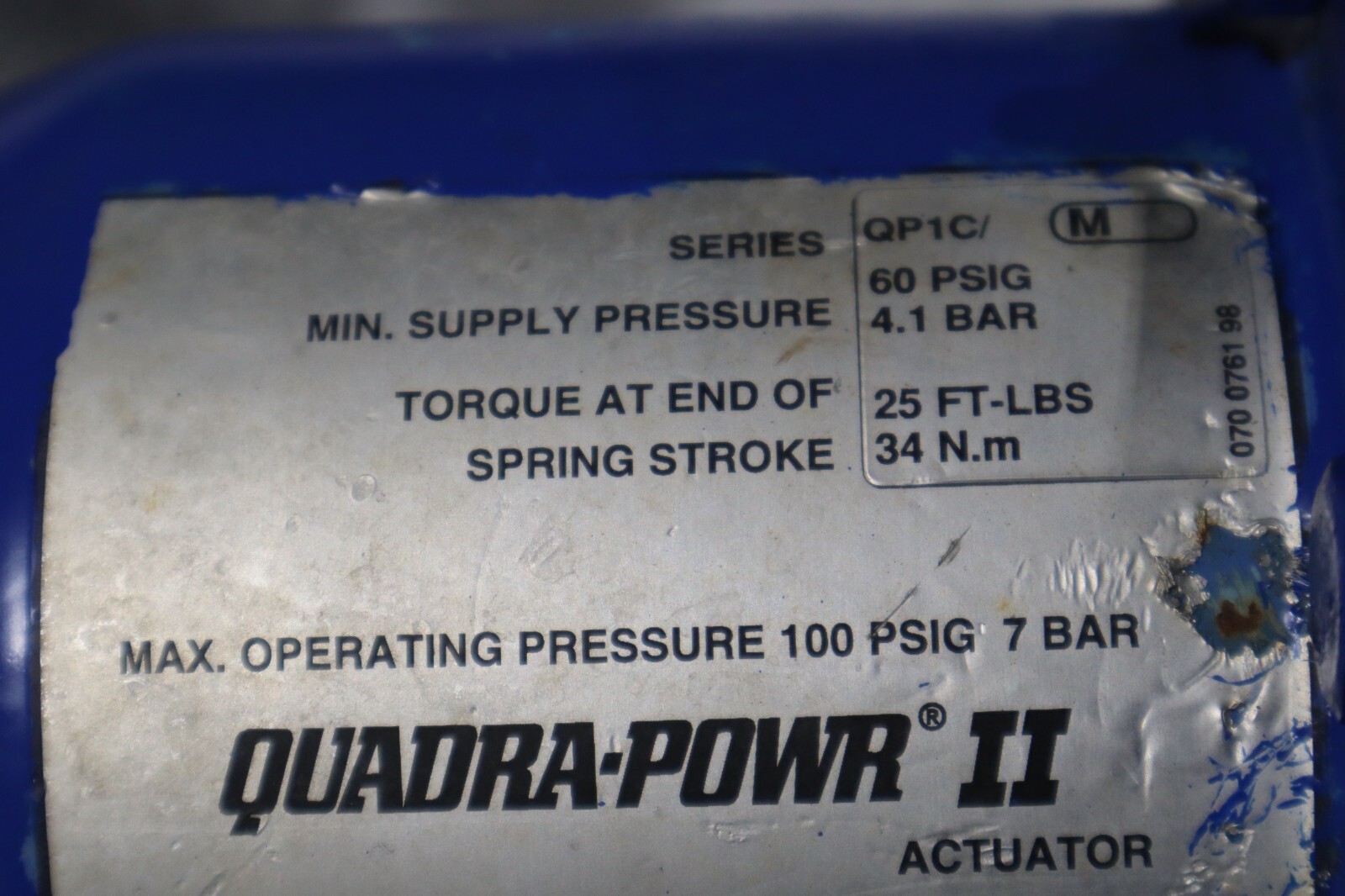 Used 1" Jamesbury Stainless Ball Valve QUADRA-POWR II STOCK S-622